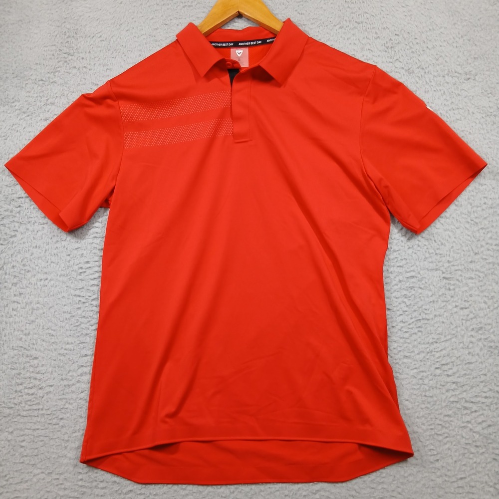 Rossignol Men's Polo Shirt Small Red Performance‎ Golf Activewear